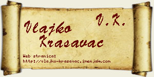 Vlajko Krasavac vizit kartica